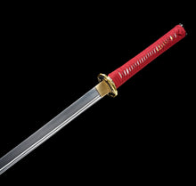 Load image into Gallery viewer, The Red Sakura Handmade Ninjato Manganese Steel-Romance of Men